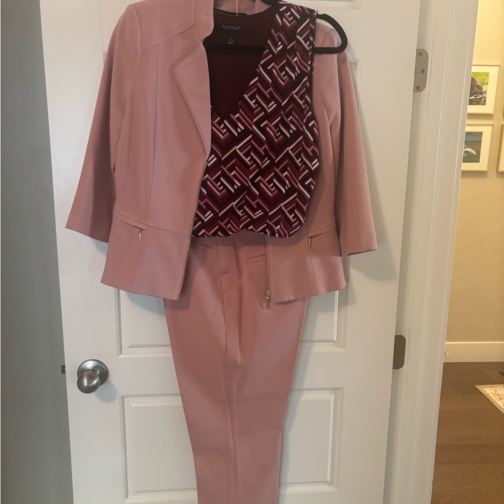 WHBm Elegant Pink Women's Pantsuit - Picture 13 of 13